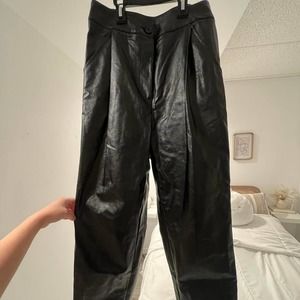 Straight legged vintage leather pants